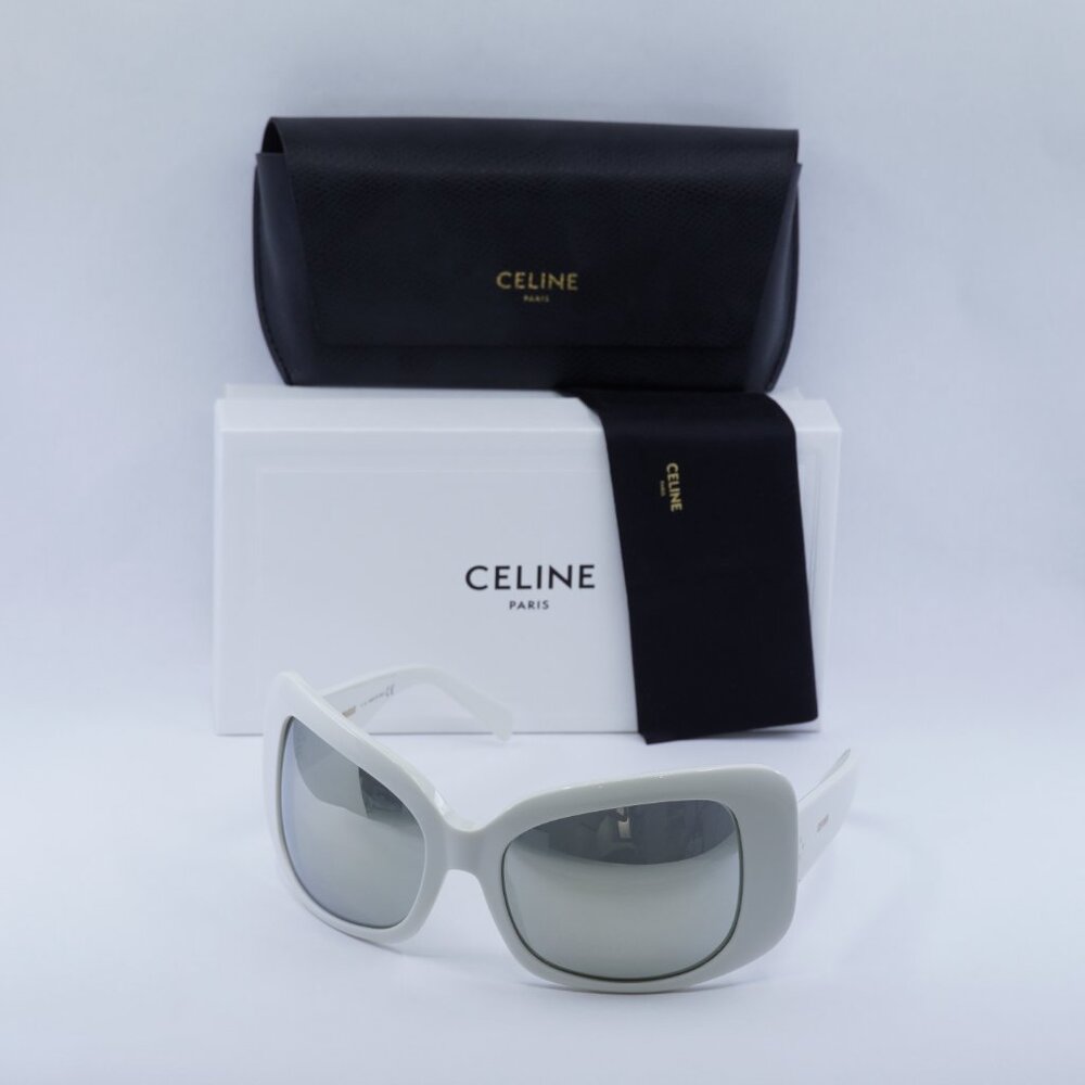 Celine CL40224I 25C Sunglasses - White Frame, Mirror Lenses - Lowest Price! - Picture 12 of 12